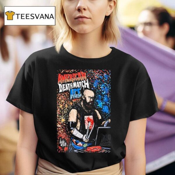 American Deathmatch Ace Bbq Blood Firework T Shirt