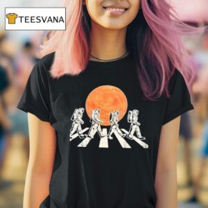Astronauts Walking Across Under Mars T Shirt