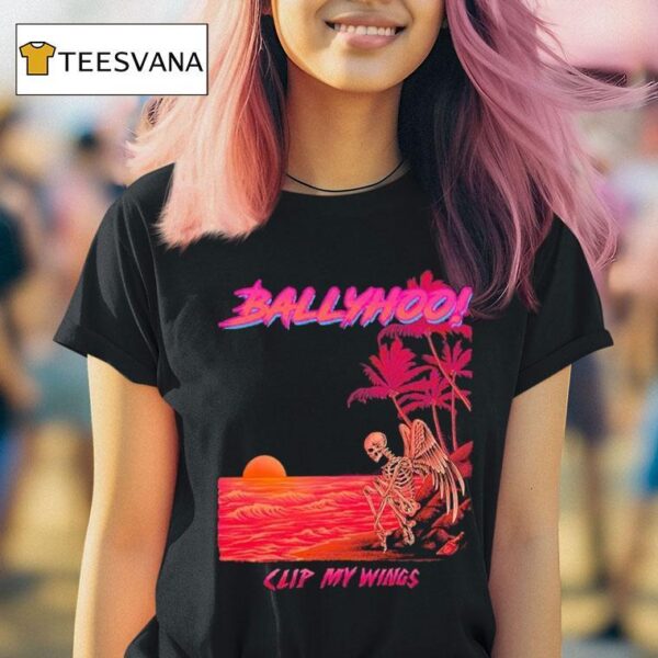 Ballyhoo Clip My Wings Skeleton T Shirt