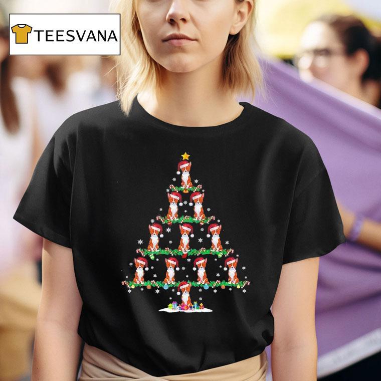 Basenji Dogs Christmas Tree T Shirt