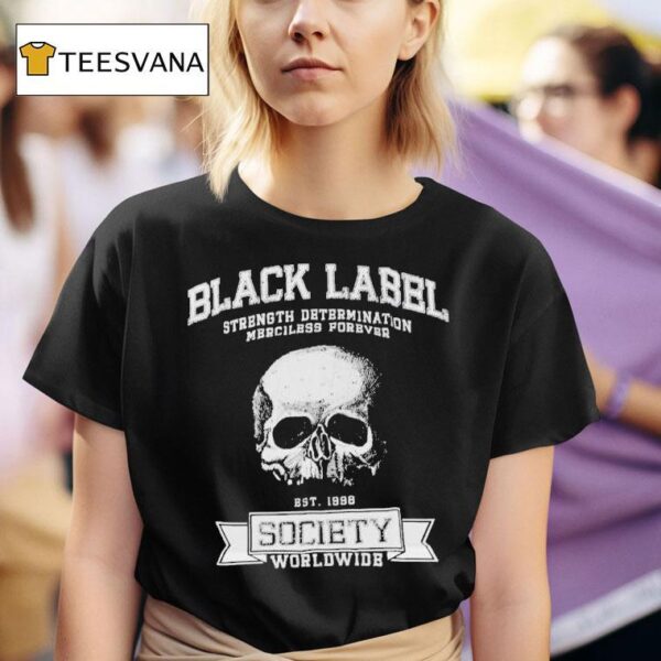 Black Label Society Strength Determination Society Worldwide Est Skull T Shirt