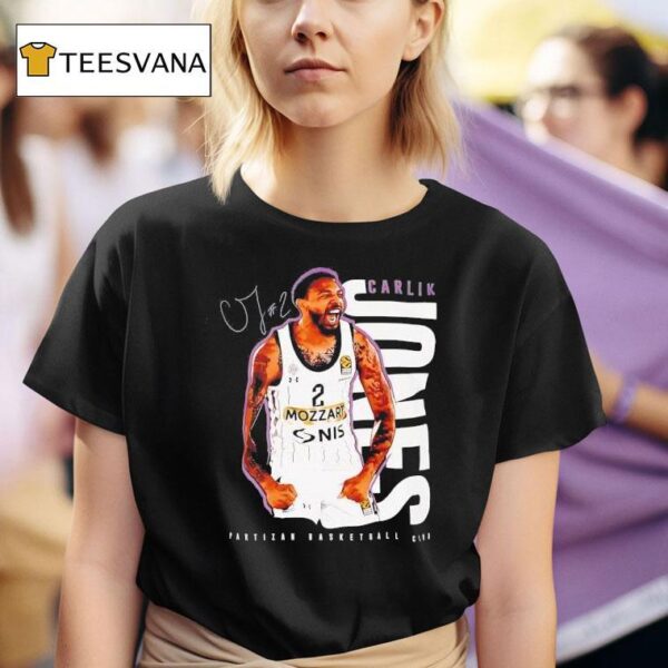 Carlik Jones Kk Partizan Nis Basketball Club Signature T Shirt