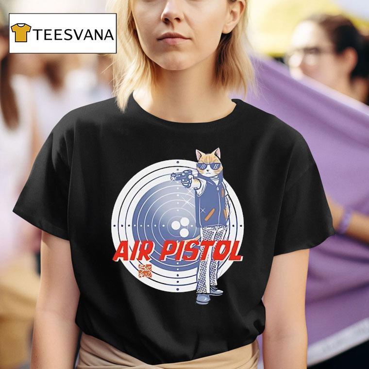 Cat Shot Air Pistol T Shirt