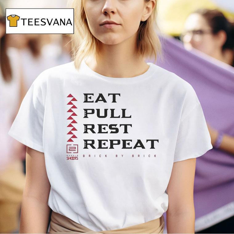 Chad Owens Eat Pull Rest Repeat Brick By Brick T Shirt