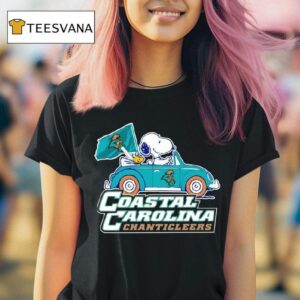 Coastal Carolina Chanticleers Snoopy And Woodstock Driving Car T Shirt