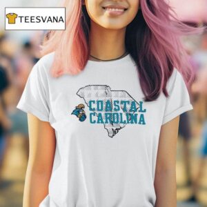 Coastal Carolina Logo Map T Shirt