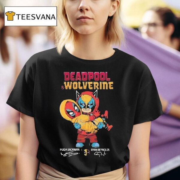Deadpool And Wolverine Ryan Reynolds X Hugh Jackman Signature T Shirt