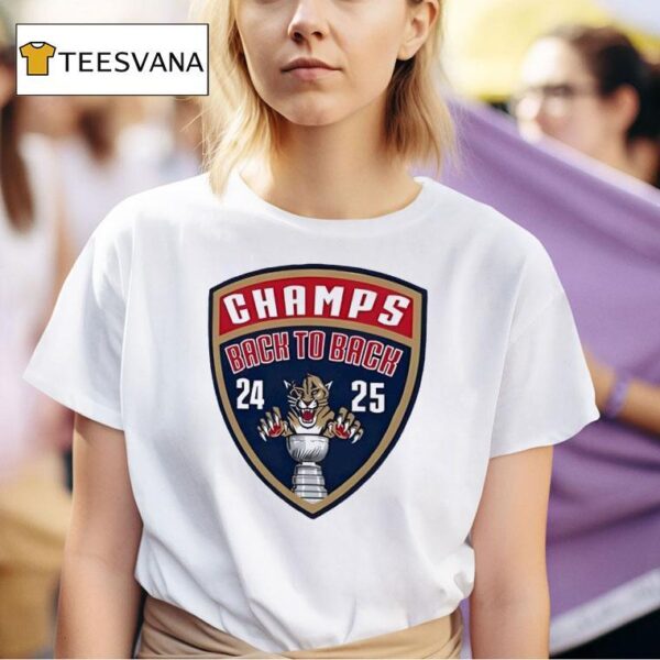 Florida Hockey Champs Back To Back Logo T Shirt