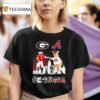Georgia City Skyline Georgia Bulldogs And Atlanta Braves Mascots T Shirt