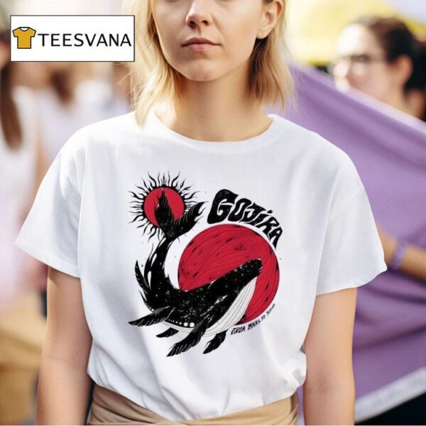 Gojira Whale Moon Sun T Shirt