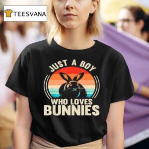 Just A Boy Who Loves Bunnies Rabbit Bunny Lover T Shirt