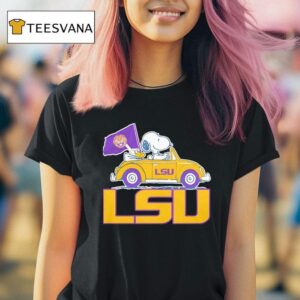 Lsu Tiger Snoopy And Woodstock Driving Car T Shirt