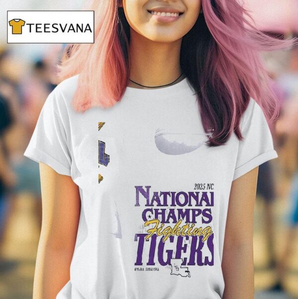 Lsu Tigers Ncaa National Champs Fighting Tigers Map T Shirt