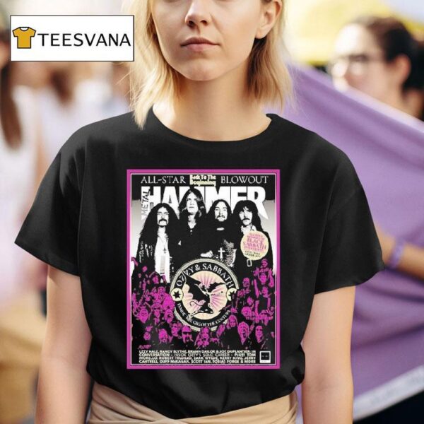 Metal Hammer Featuring Ozzy Osbourne And Black Sabbath For All Star Blowout Back To The Beginning Interview T Shirt
