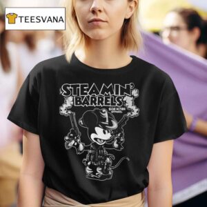 Mickey Mouse Steamin Barrels T Shirt