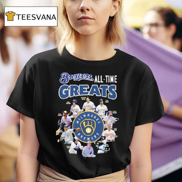 Milwaukee Brewers All The Greats Signatures T Shirt