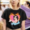 Muawk Flaming Hear T Shirt