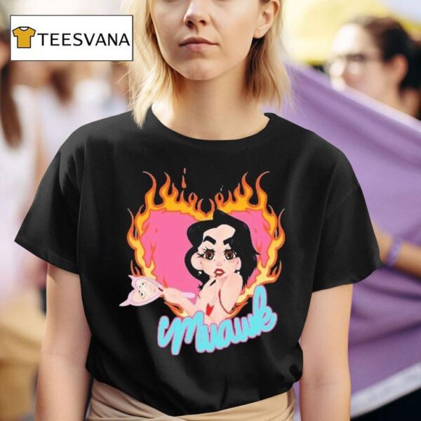 Muawk Flaming Hear T Shirt