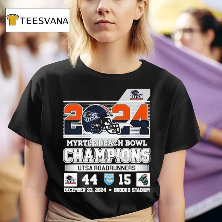 Myrtle Beach Bowl Champions Utsa Roadrunners Brooks Stadium T Shirt