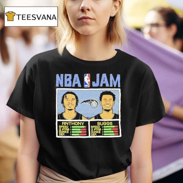 Nba Jam Cole Anthony And Jalen Suggs Orlando Magic Cartoon T Shirt