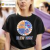 New York Knicks X New York Rangers X New York Yankees X New York Mets Team Logo T Shirt