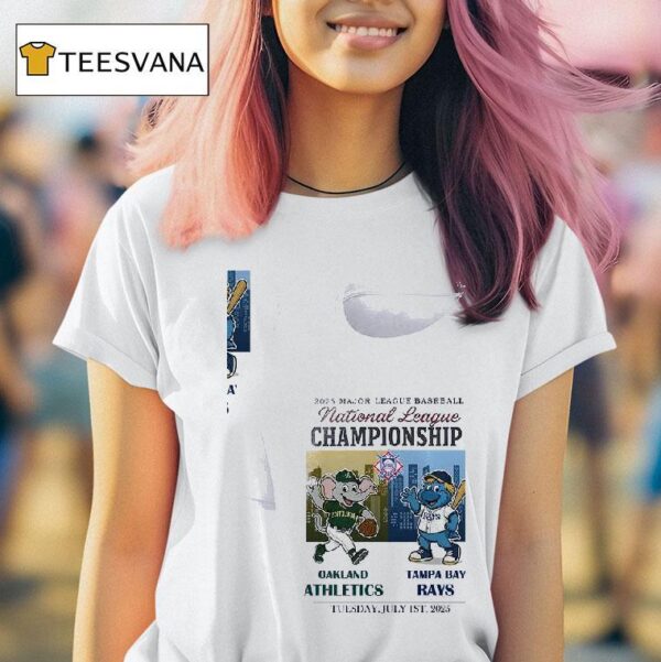 Oakland Athletics Vs Tampa Bay Rays Mlb National Championship Mascots T Shirt