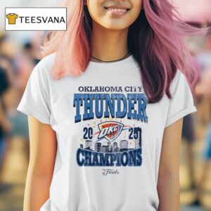 Okc Thunder Nba Champions Confetti Skyline T Shirt