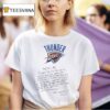 Oklahoma City Thunder Dear Dad Thank You For Teaching Me To Be A Good Fan Local And Supportive T Shirt