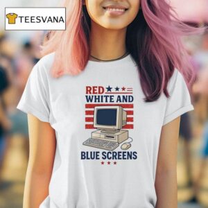 Red White And Blue Screens Us T Shirt