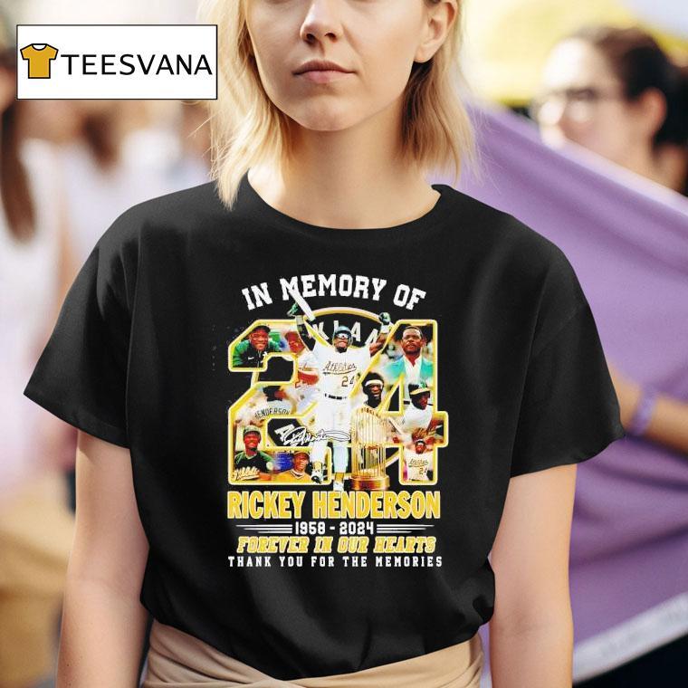 Rickey Henderson Oakland Athletics Memories T Shirt