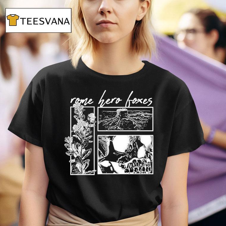 Rome Hero Foxes Skull T Shirt