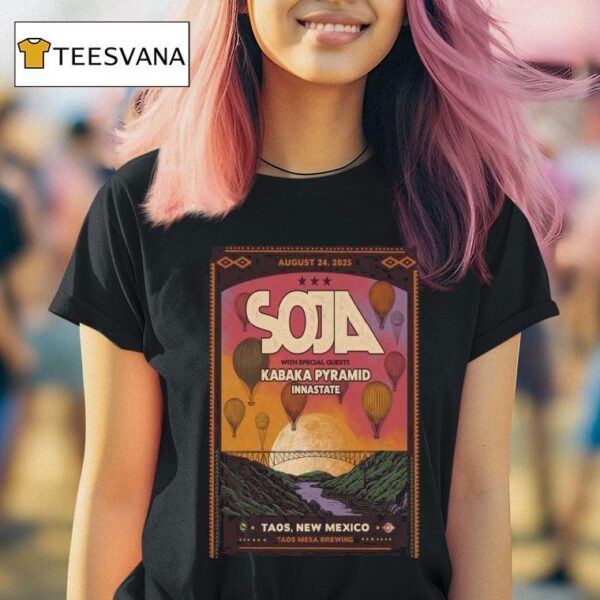 Soja At Taos Mesa Brewing Mothership On Aug T Shirt