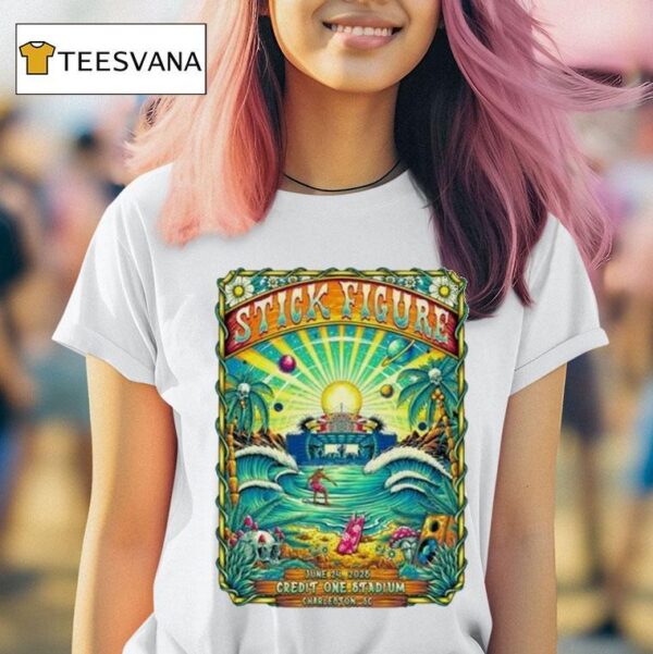 Stick Figure Concert In Charleston Sc At Credit One Stadium On June T Shirt