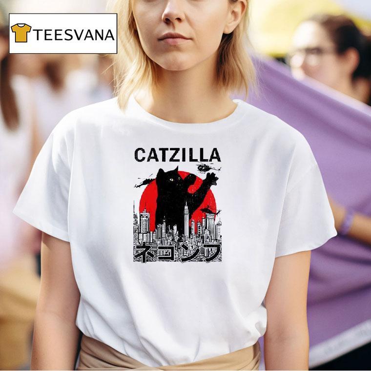 The Catzilla Monster Funny Gift For Christmas Family T Shirt