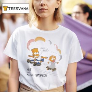 The Simpsons Bart And Maggie Simpson Surfing T Shirt