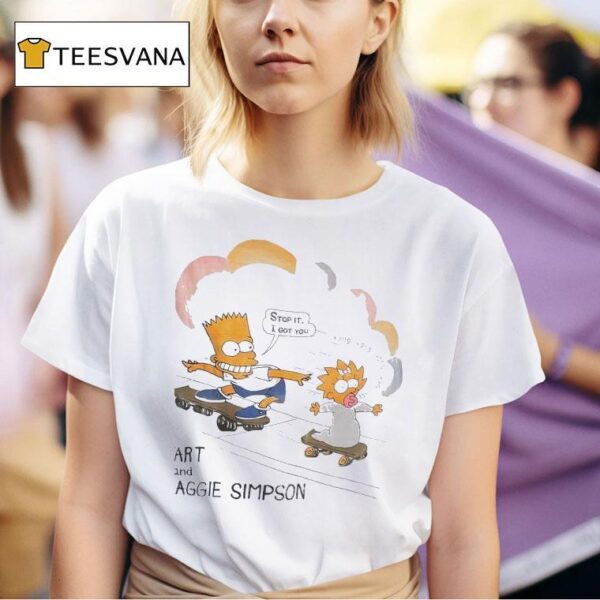 The Simpsons Bart And Maggie Simpson Surfing T Shirt