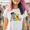Winnie The Pooh Pouring Honey On Betty Boop T Shirt