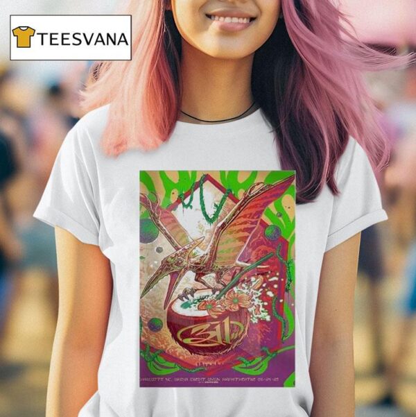 Live Show At Skyla Credit Union Amphitheatre In Charlotte Nc On June Featuring Psychedelic Pterodactyl And Coconua T Shirt