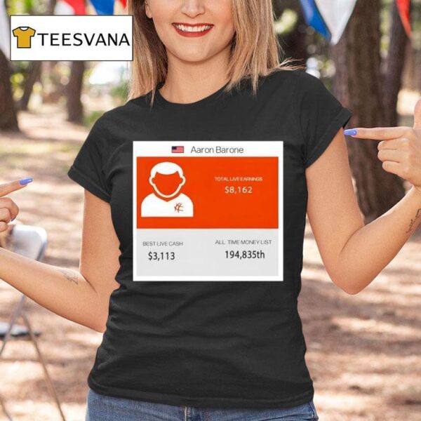 Aaron Barone Total Live Earnings T Shirt