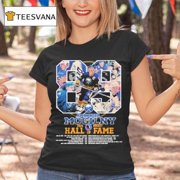 Alexander Mogilny Hockey Hall Of Fame Signature T Shirt