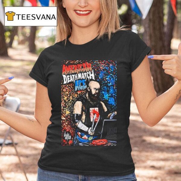 American Deathmatch Ace Bbq Blood Firework T Shirt