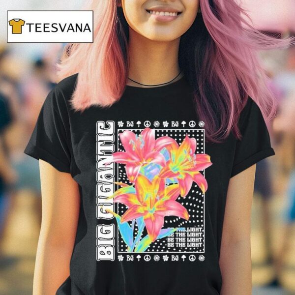 Big Gigantic Be The Light Floral Fluorescence Album T Shirt