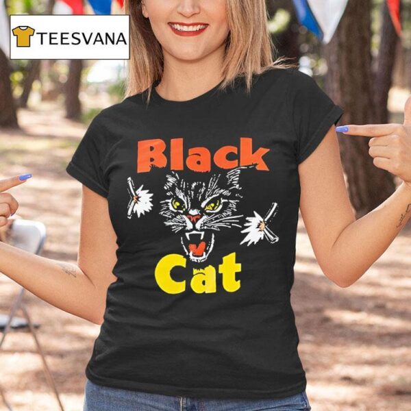 Black Cat Scratchy T Shirt