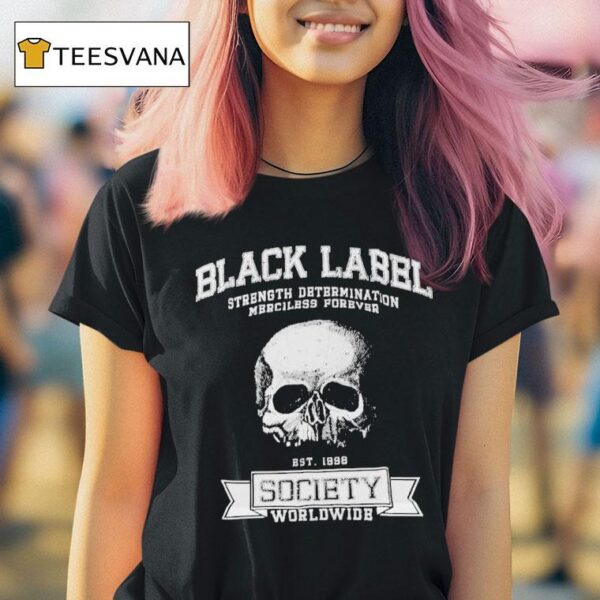 Black Label Society Strength Determination Society Worldwide Est Skull T Shirt