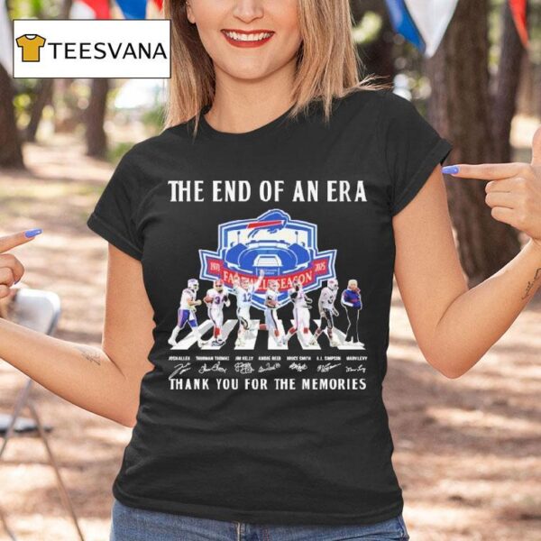 Buffalo Bills The End Of An Era Farewell Tour Thank You For The Memories Road Abbey Signatures T Shirt