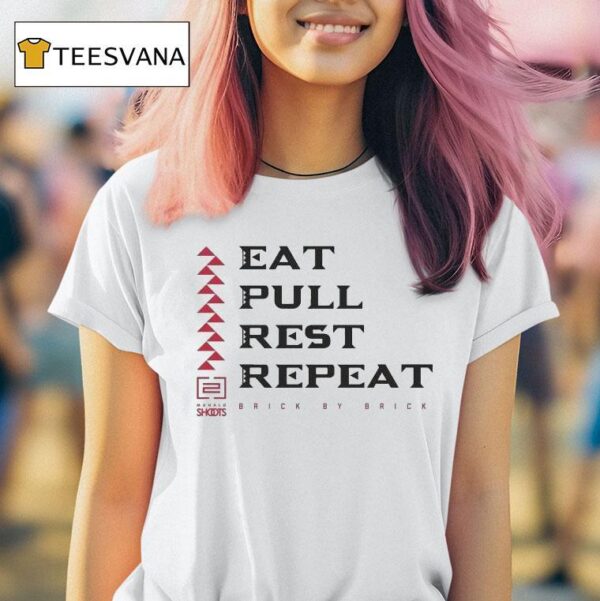 Chad Owens Eat Pull Rest Repeat Brick By Brick T Shirt