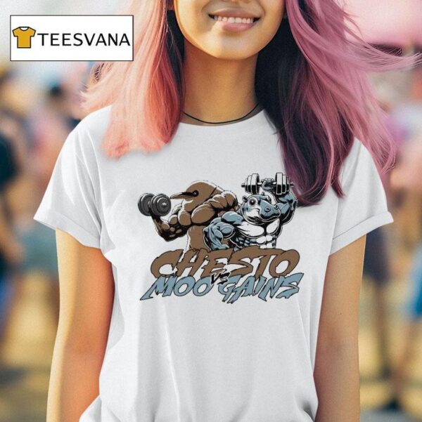 Chesto Vs Moo Gains Dom Mazzetti T Shirt