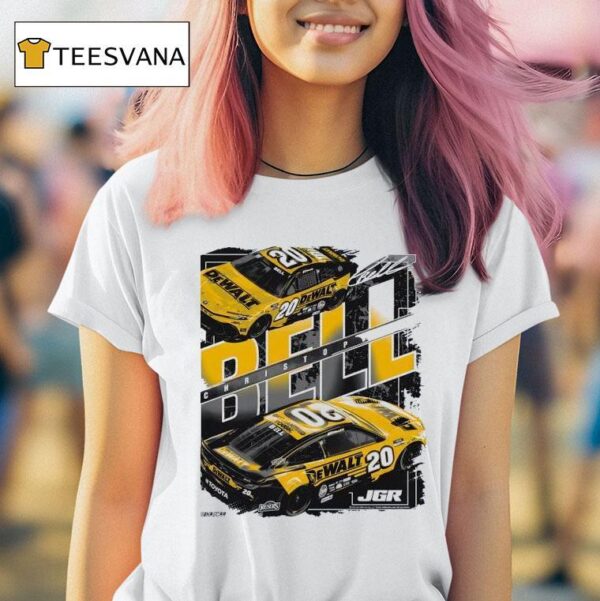 Christopher Bell Joe Gibbs Racing Team Collection Dewalt Car Signature T Shirt