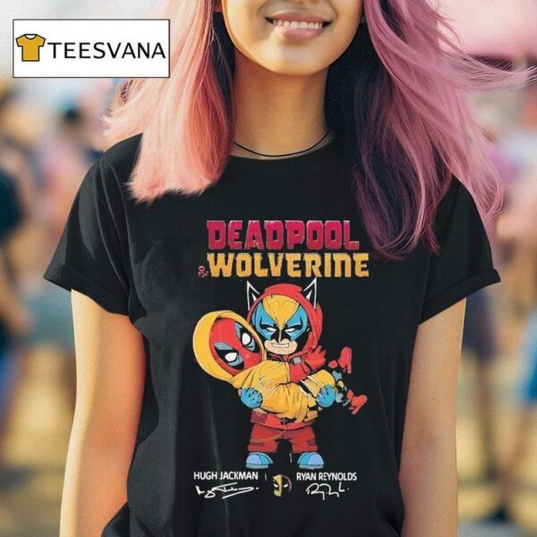 Deadpool And Wolverine Ryan Reynolds X Hugh Jackman Signature T Shirt