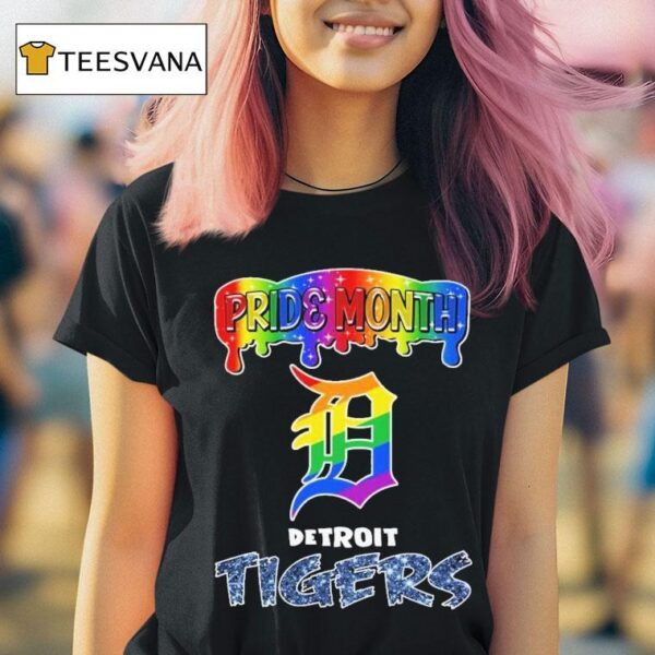 Detroit Tigers X Pride Month Logo T Shirt